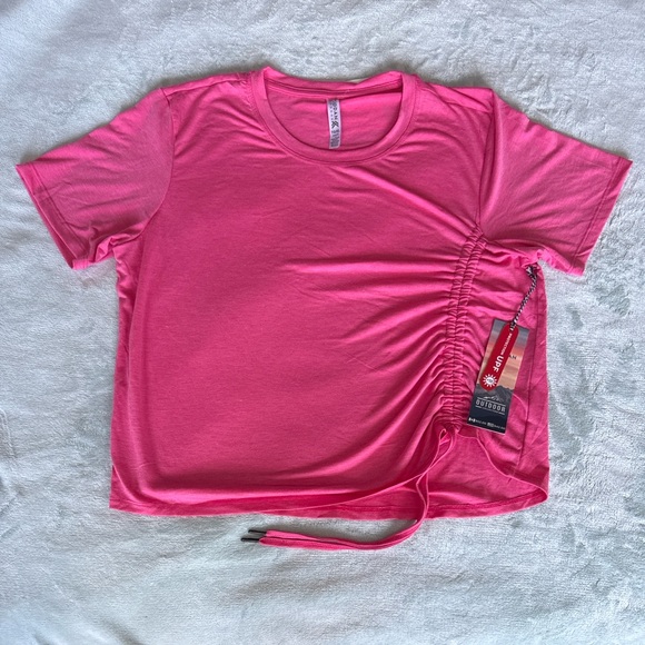 Kyodan Pink Ruched Tee with UPF +50 Sun Protection - Picture 2 of 5